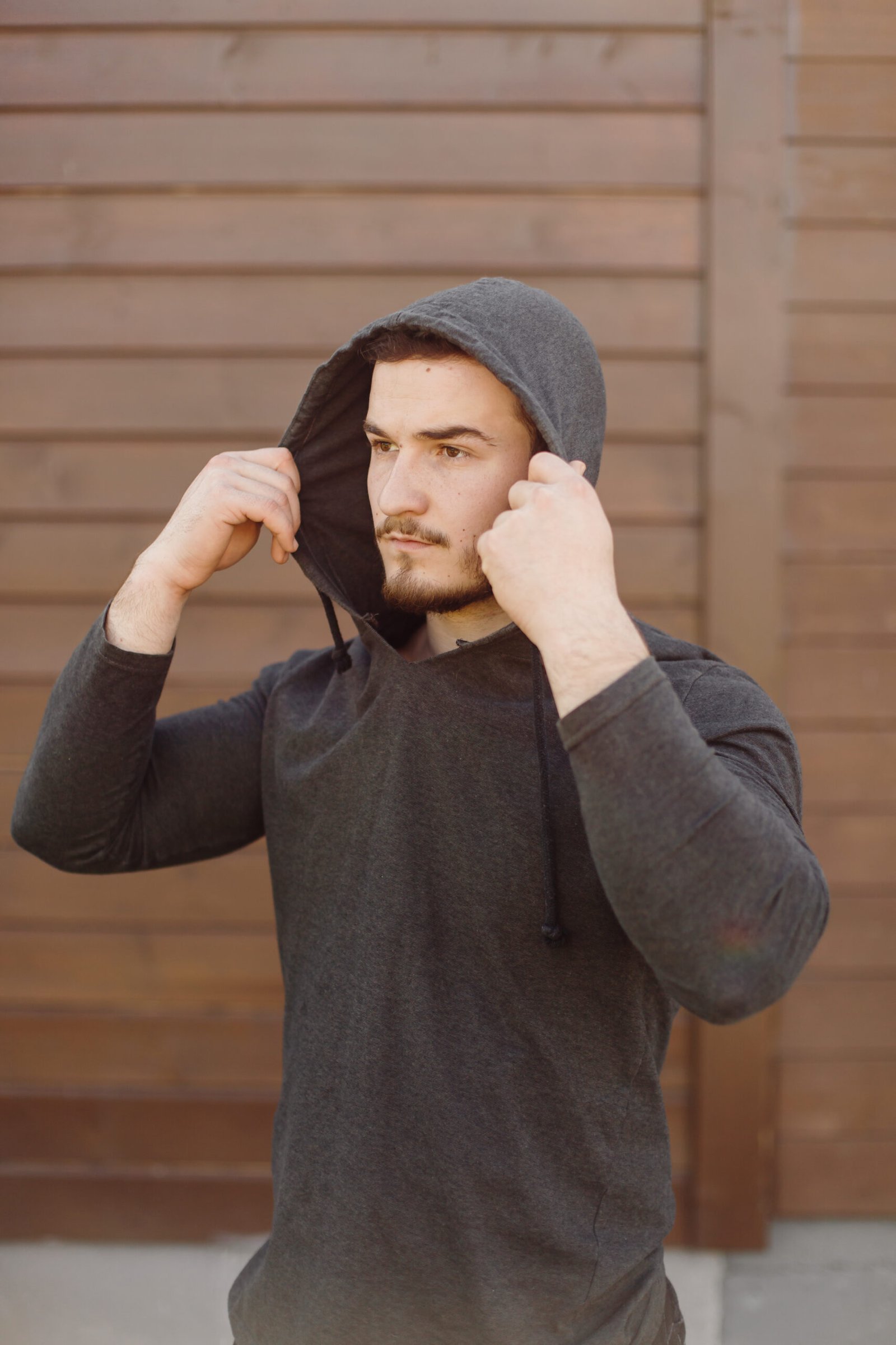 Male athlete doing fitness training. Workout outside the gym.